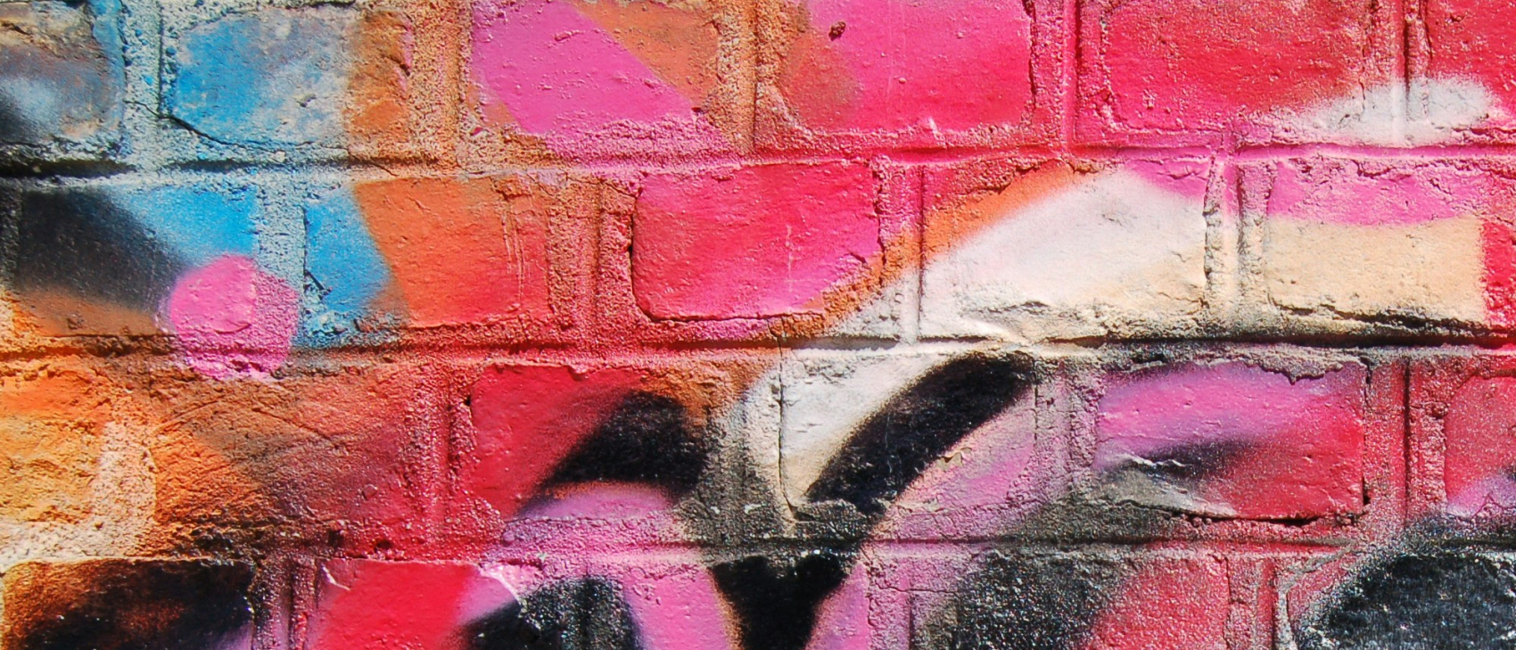 Graffiti in shades of red